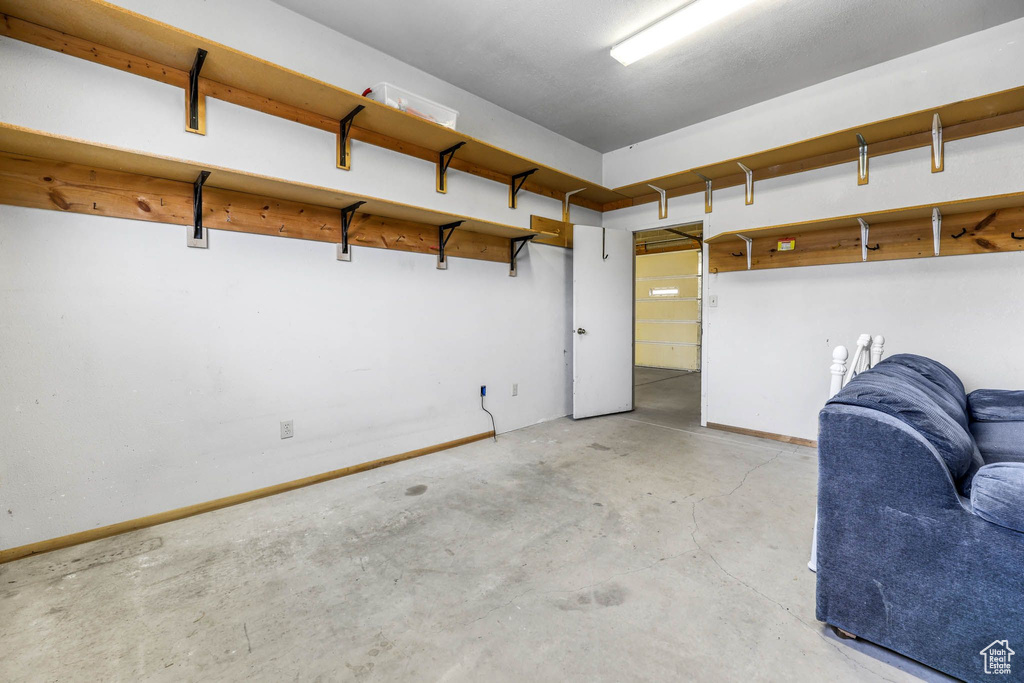 Basement featuring baseboards