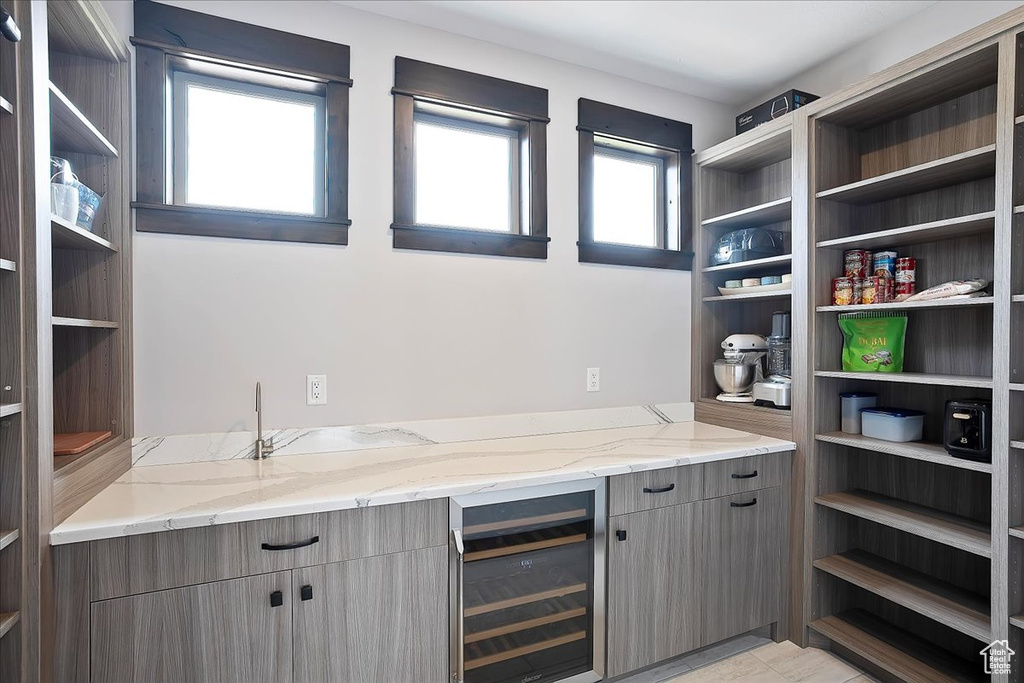 Bar featuring wine cooler