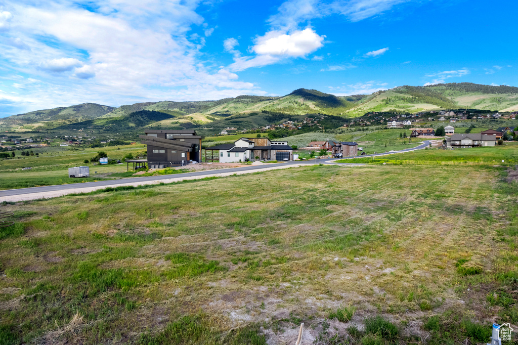 Mountain view featuring rural landscape