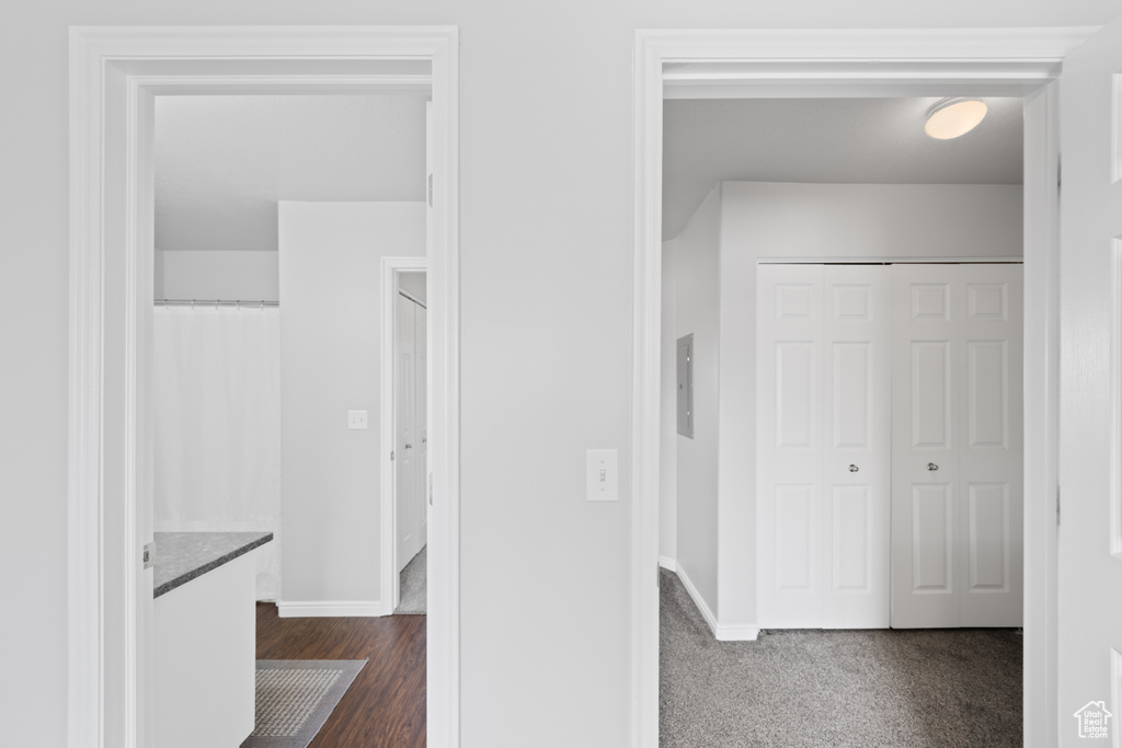 Hall featuring baseboards