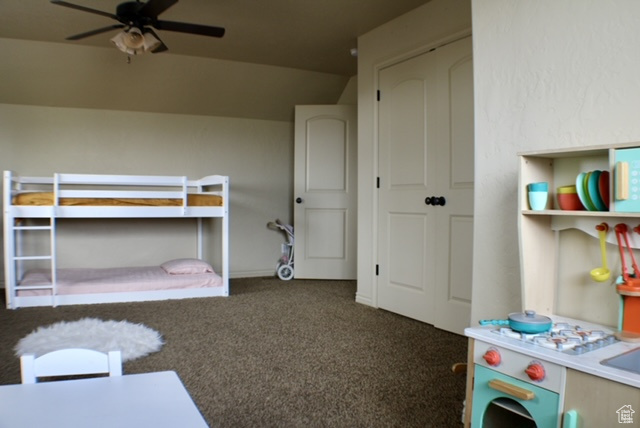 Bedroom featuring carpet floors
