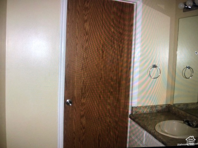 Bathroom featuring vanity