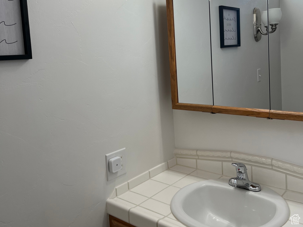 Bathroom featuring vanity