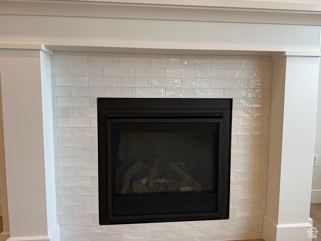 Detailed view of a fireplace