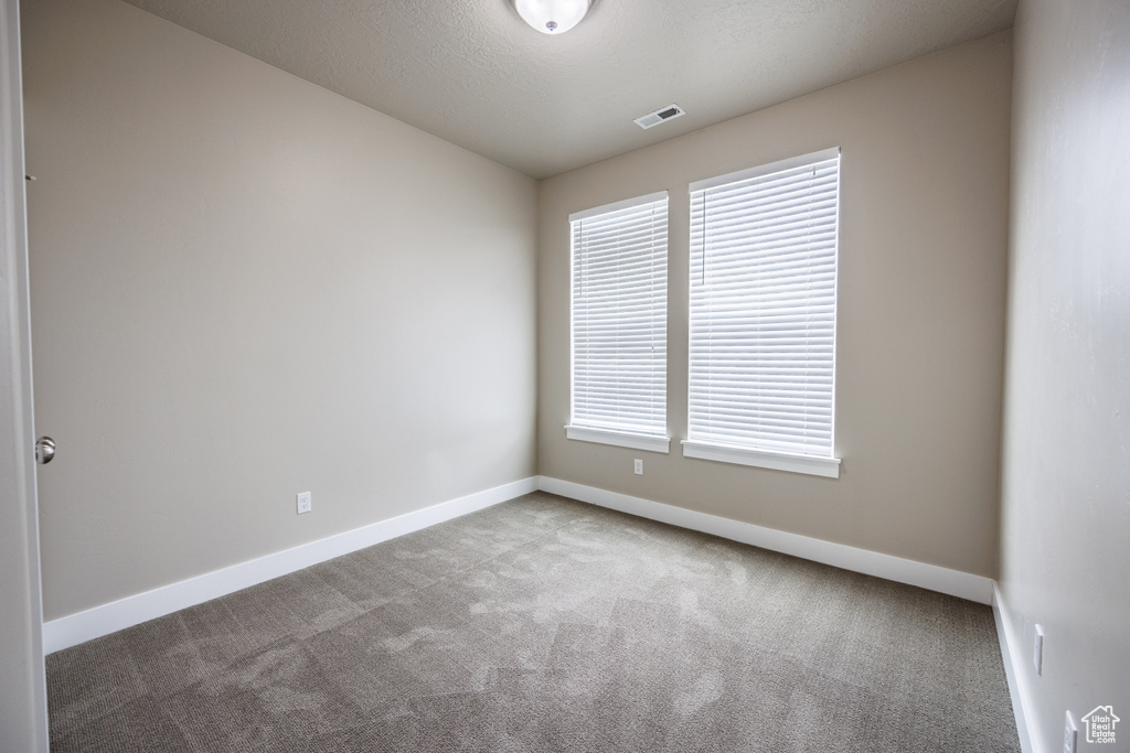 Spare room with carpet floors, baseboards, and healthy amount of natural light