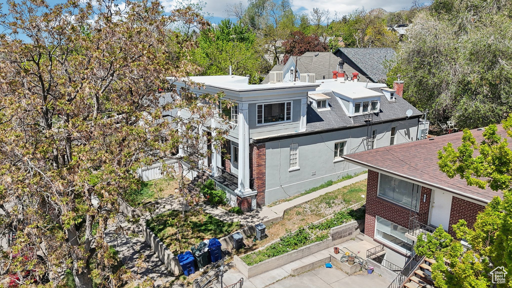 View from above of property