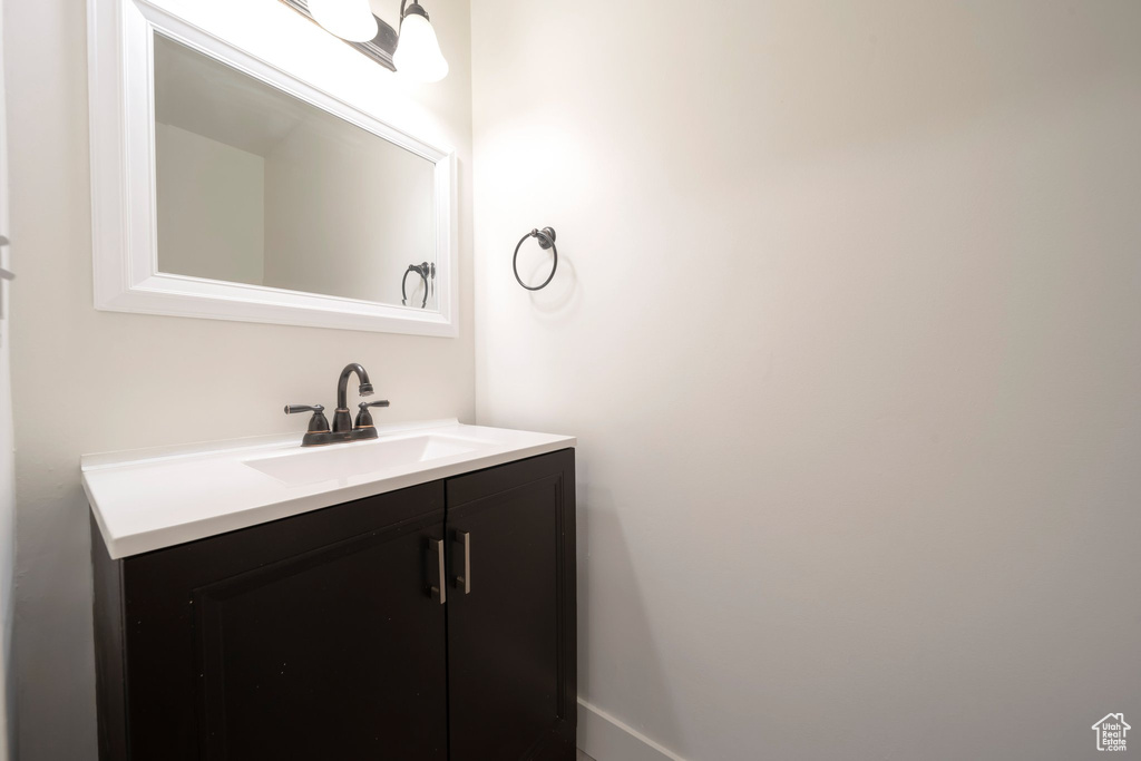 Bathroom featuring vanity