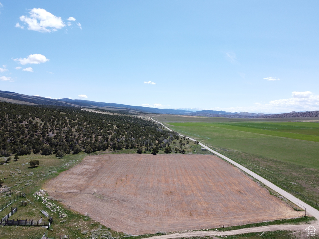 View of rural area with a mountain backdrop