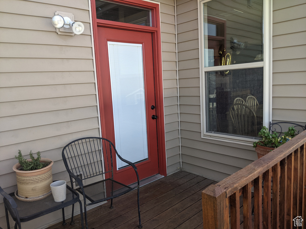 View of exterior entry