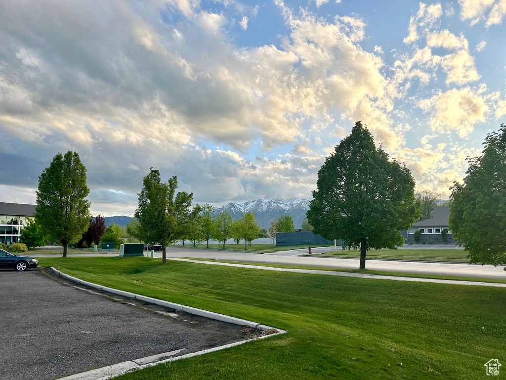 View of road with a mountain view