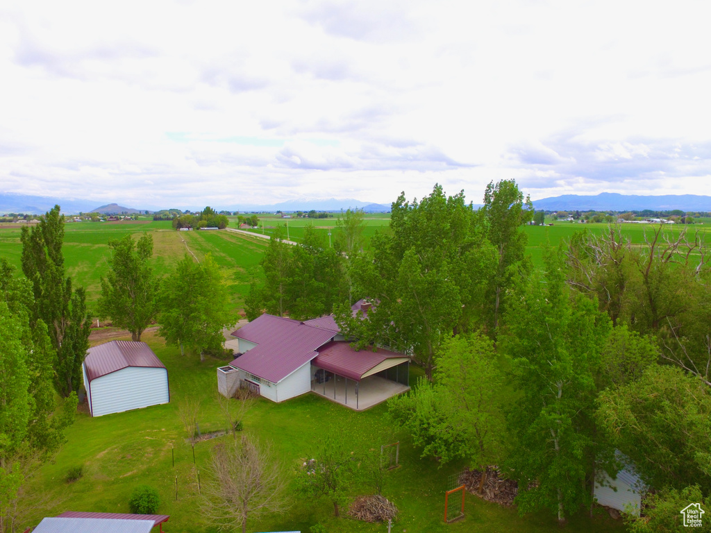 View of rural area with a mountainous background