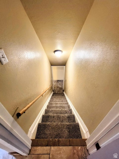 Staircase with baseboards