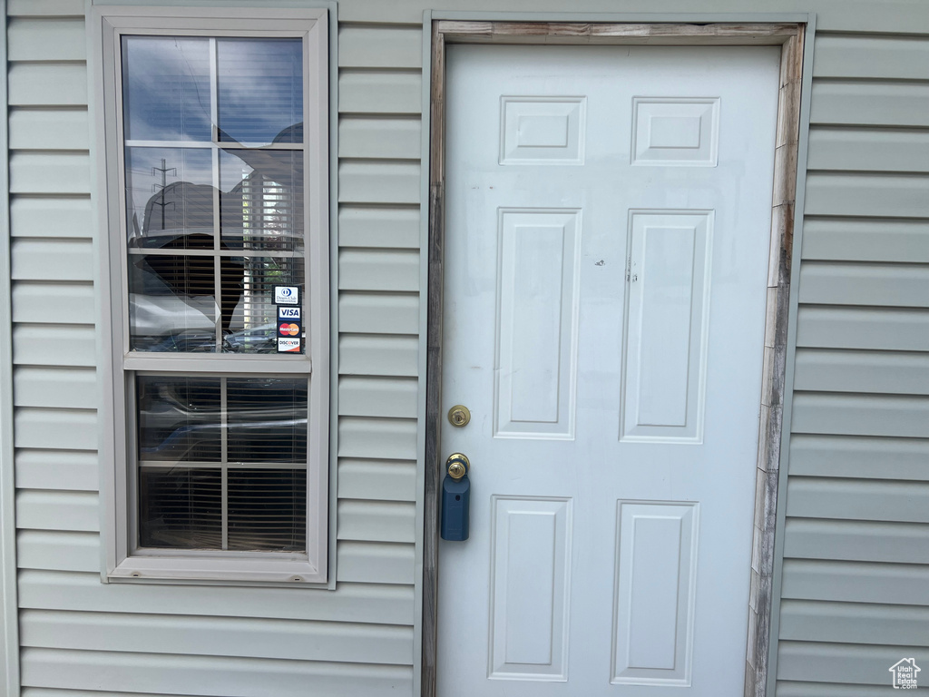View of exterior entry