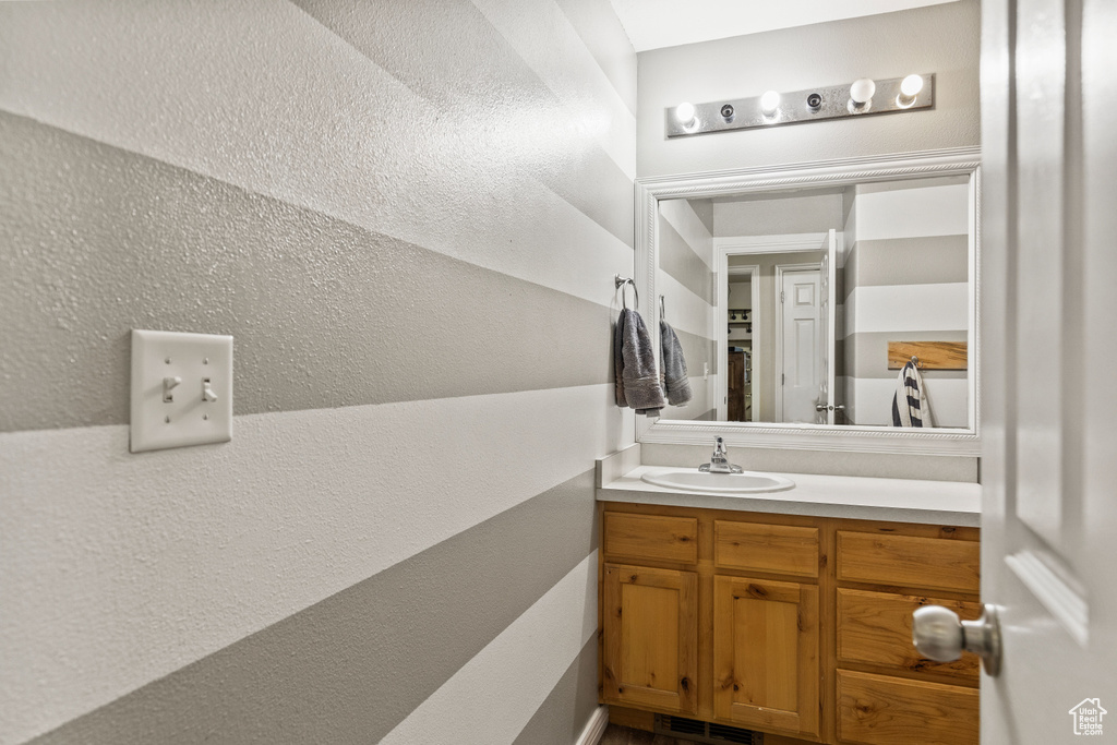 Bathroom featuring vanity