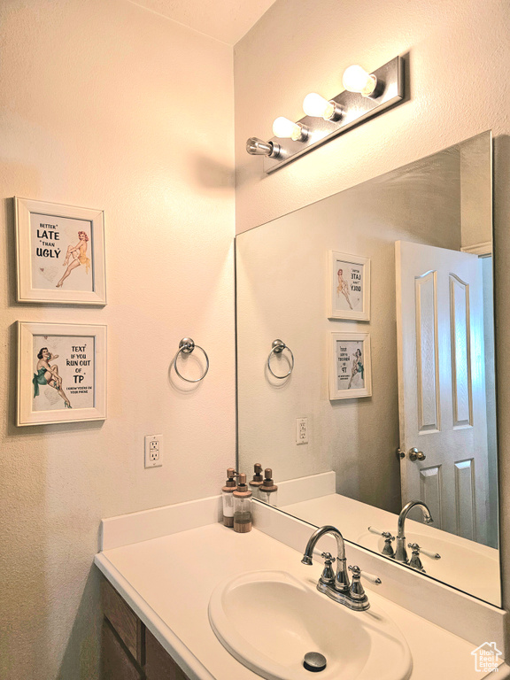 Bathroom featuring vanity