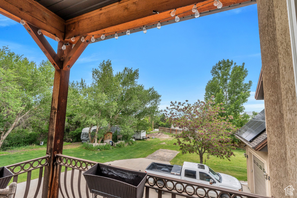 Deck with a lawn