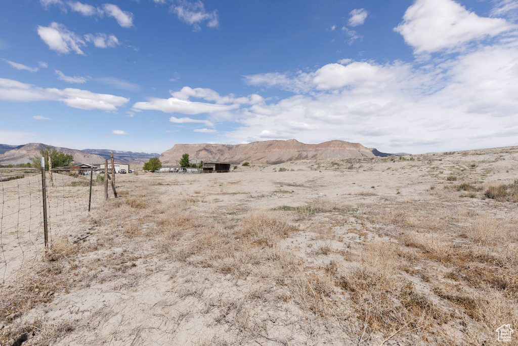 Mountain view with rural landscape