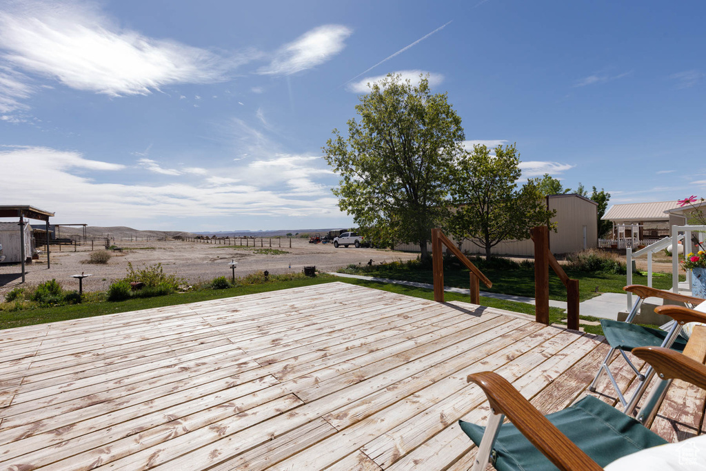 View of wooden terrace