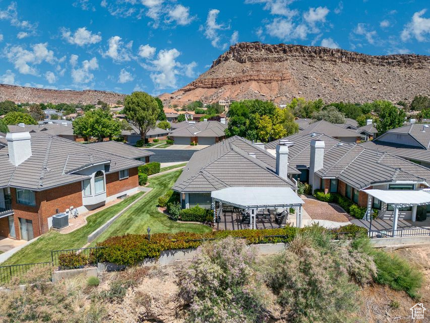 Mountain view featuring nearby suburban area