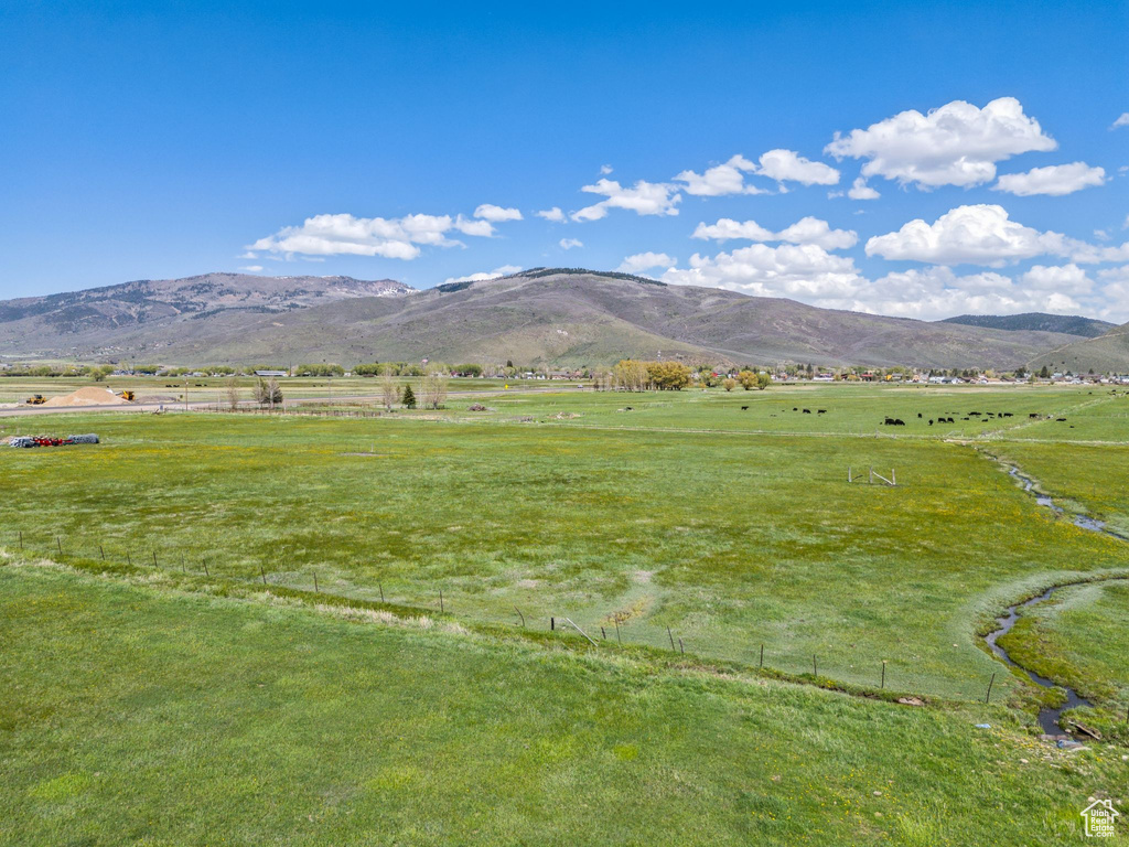 Mountain view featuring rural landscape and agricultural land