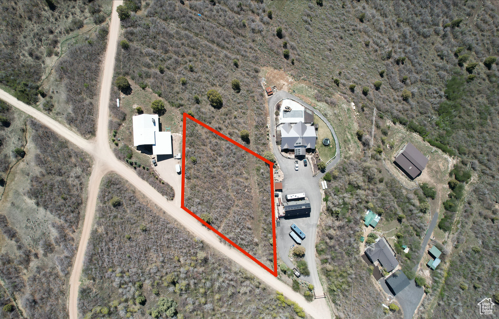 View of rural area featuring property parcel outlined and a desert landscape
