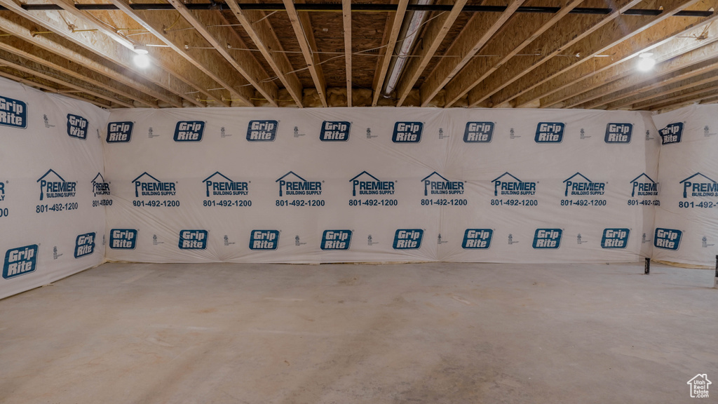 View of unfinished basement