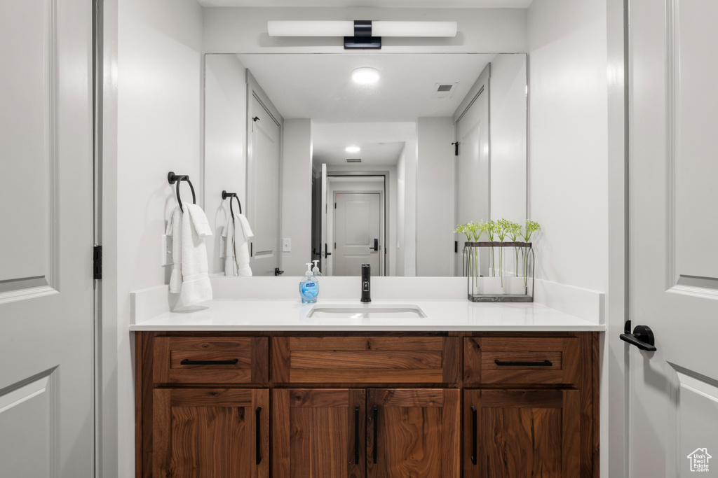 Bathroom featuring vanity
