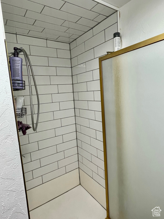 Bathroom with a stall shower