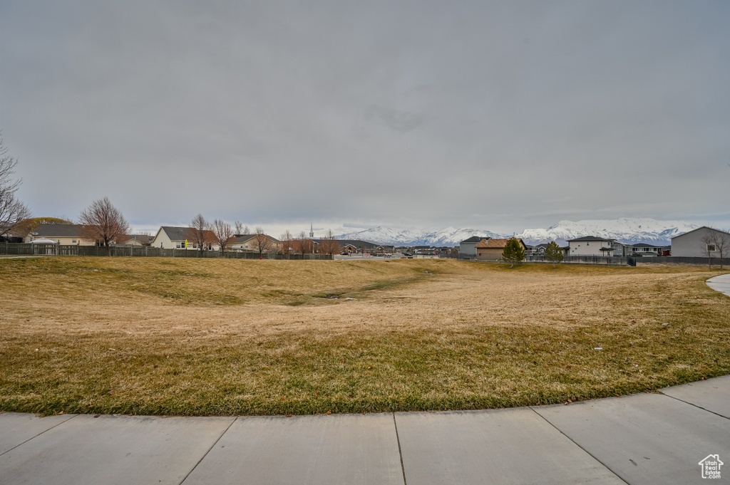View of yard featuring a residential view