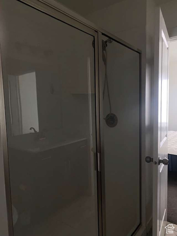 Bathroom with a shower stall