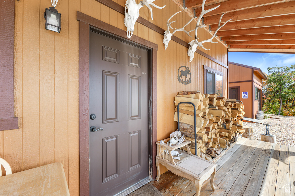 View of doorway to property