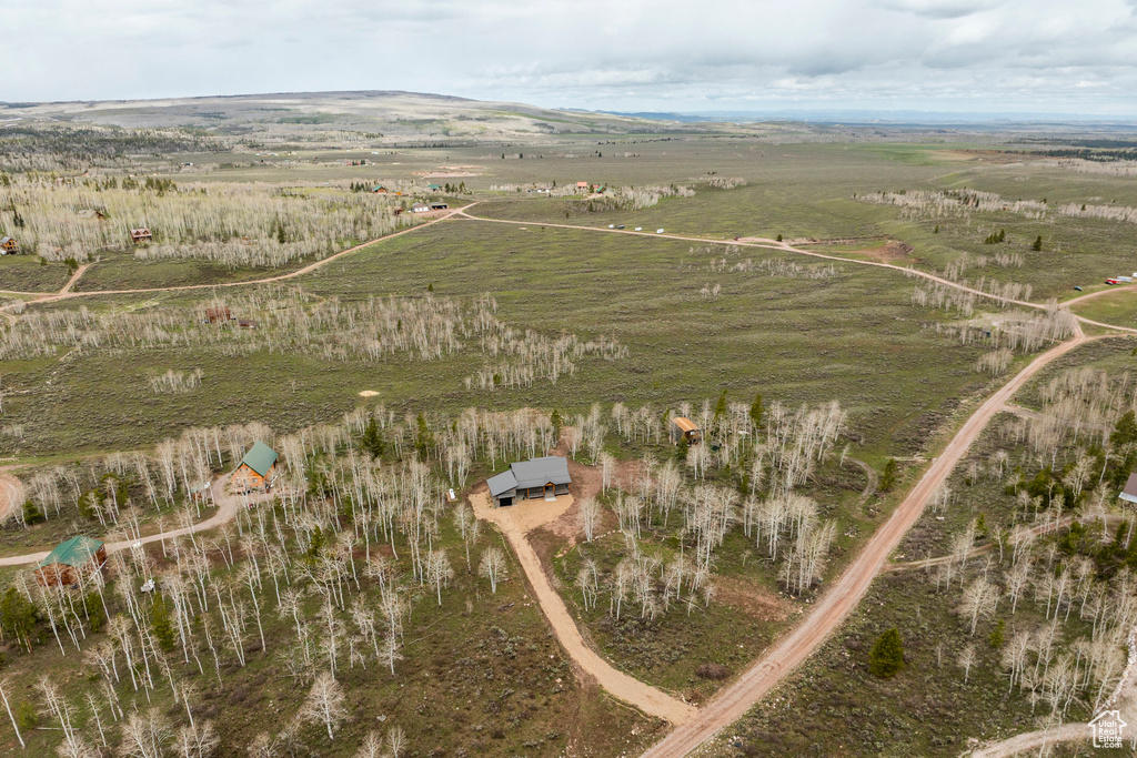 Aerial view of property's location with rural landscape