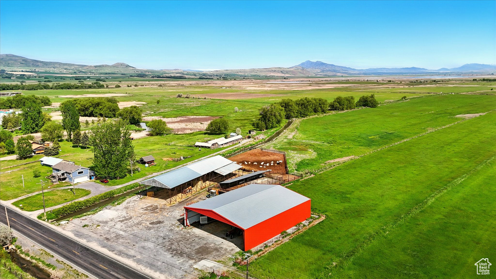 View of rural area with mountains