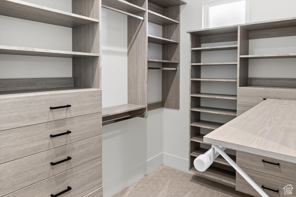 View of walk in closet