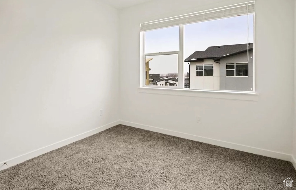 Unfurnished room featuring baseboards and carpet floors