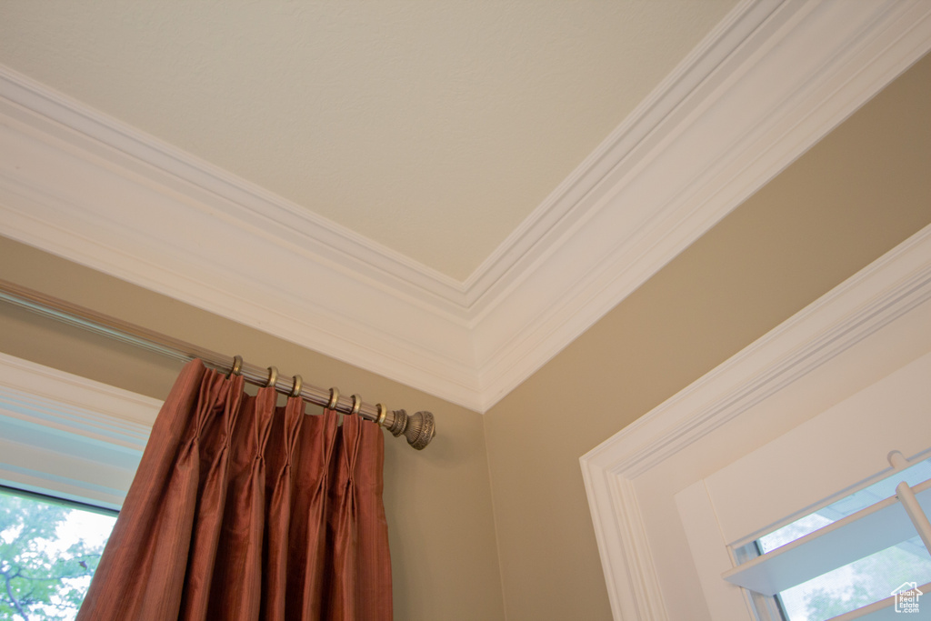 Detailed view of crown molding
