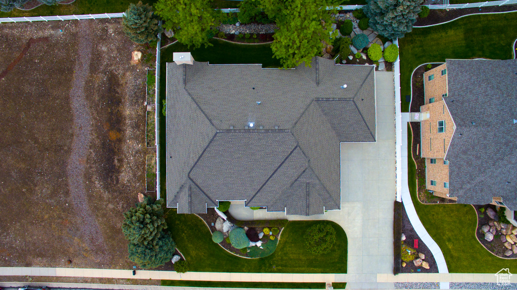 View from above of property