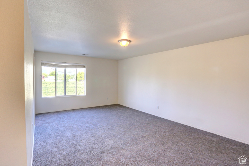 Carpeted empty room with baseboards