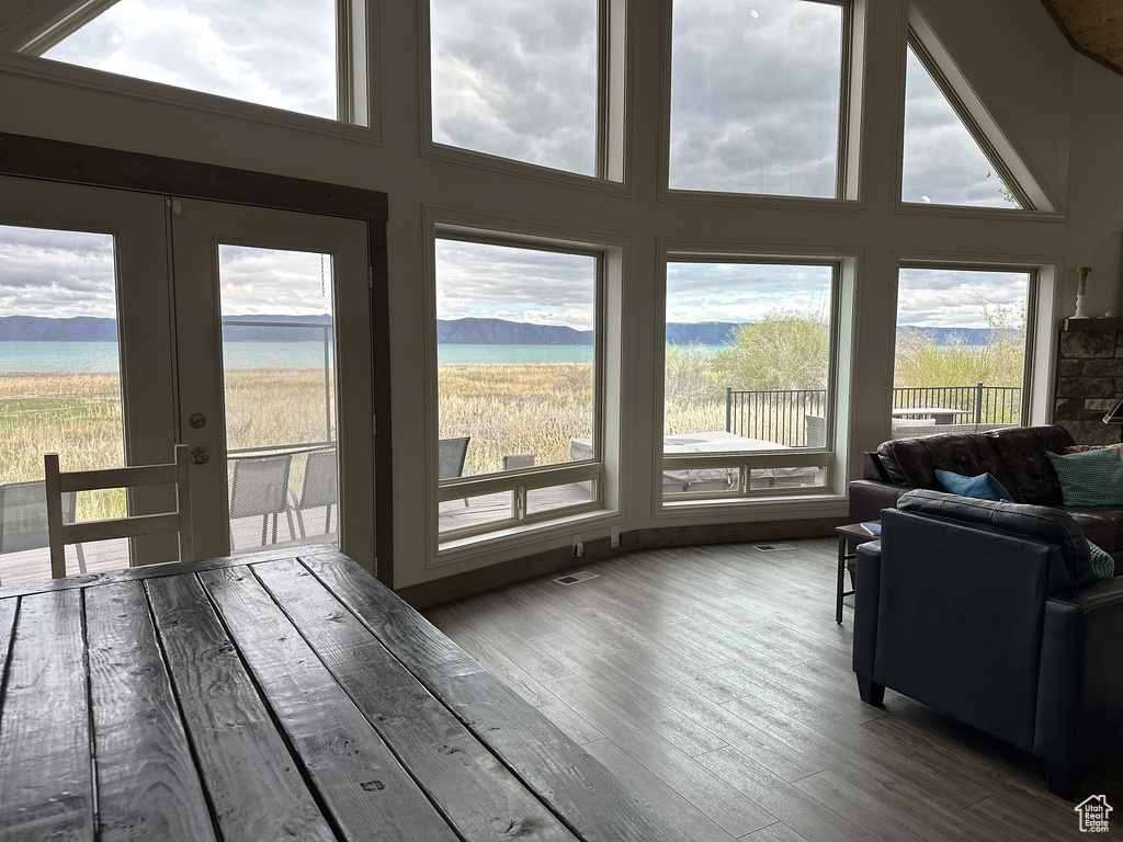 Sunroom featuring plenty of natural light
