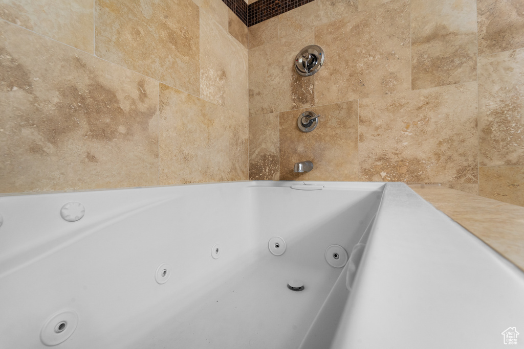 Bathroom view of a whirlpool tub