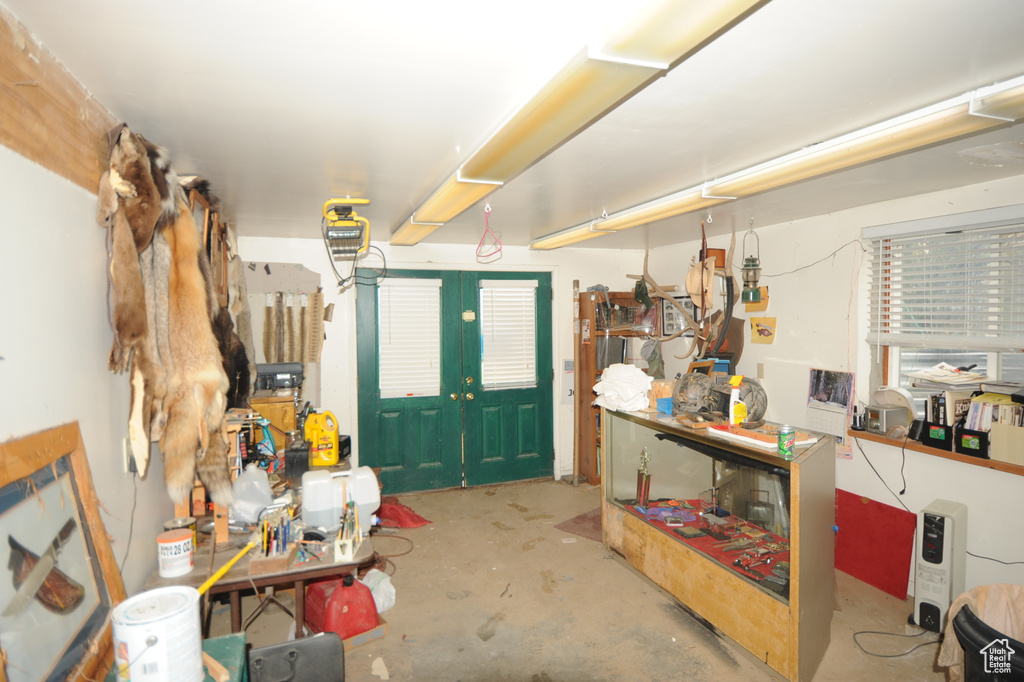 Misc room with concrete flooring
