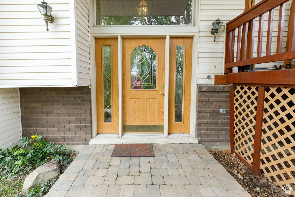 View of exterior entry