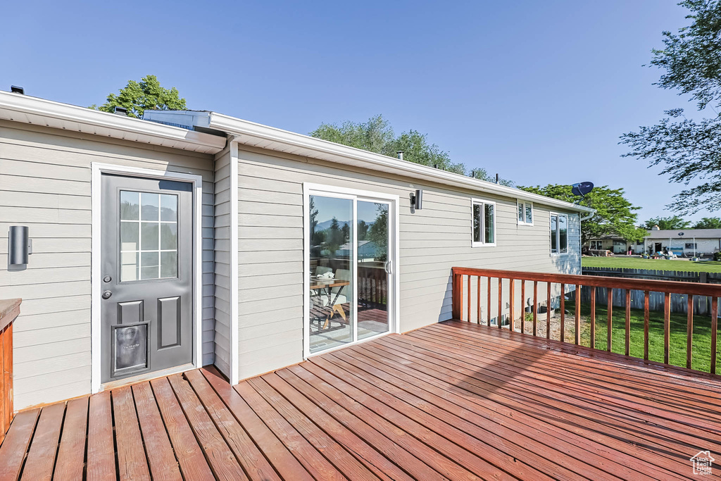 View of wooden deck
