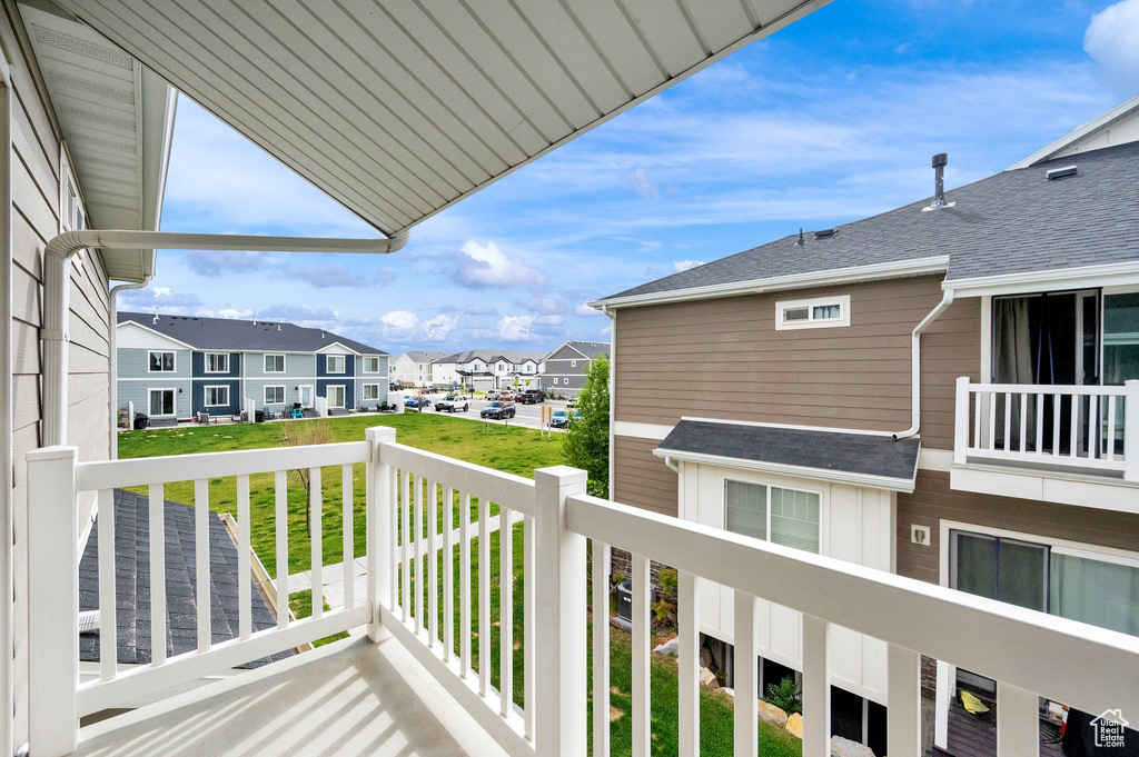 Balcony with a residential view