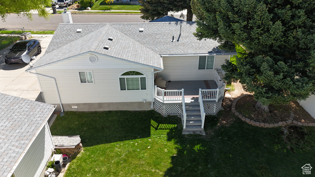 View from above of property
