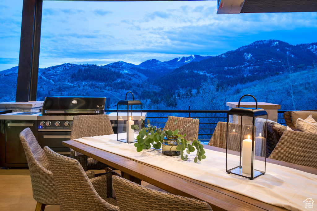 View of mountain background