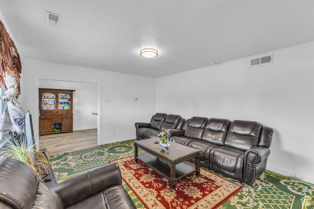 Living area with baseboards
