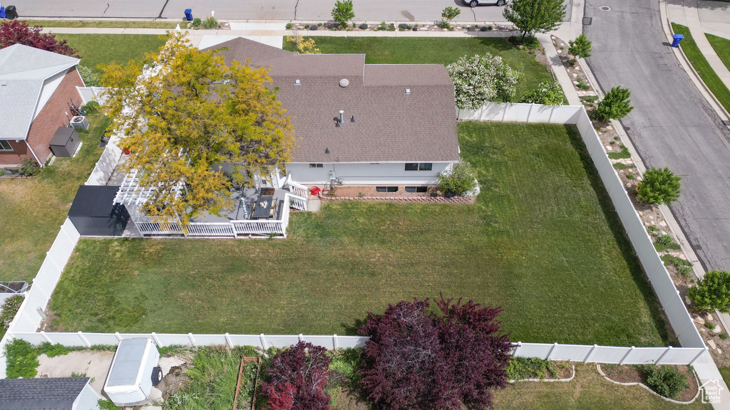 View from above of property