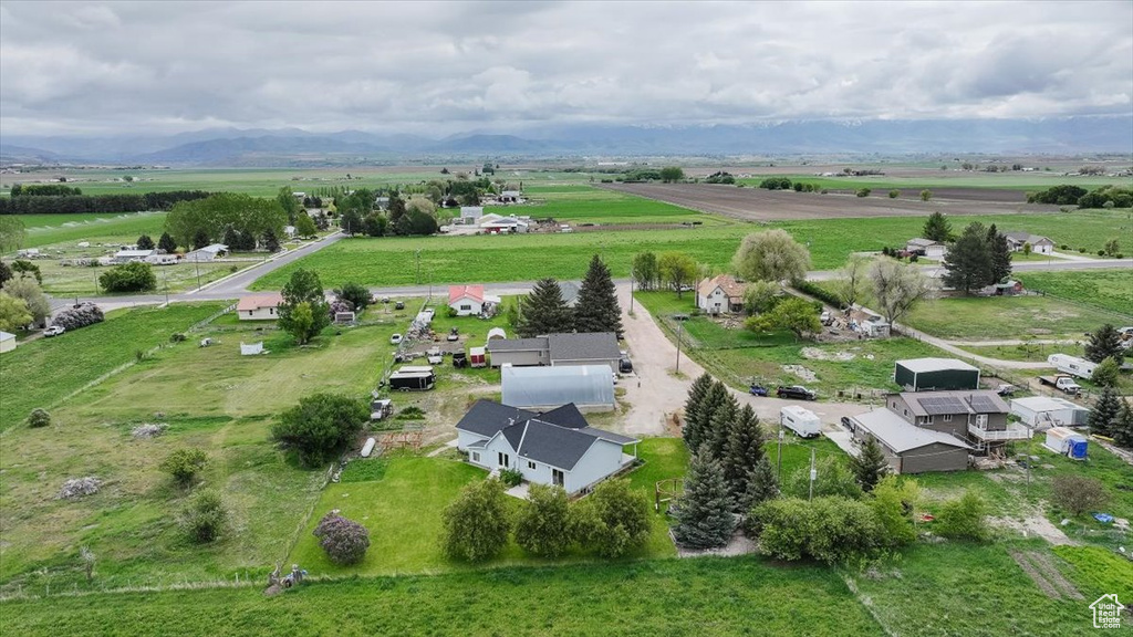 Aerial view of sparsely populated area