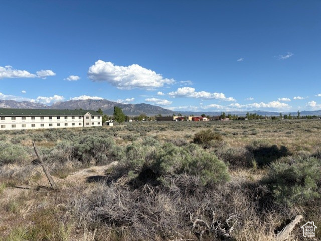 View of mountain background with rural landscape